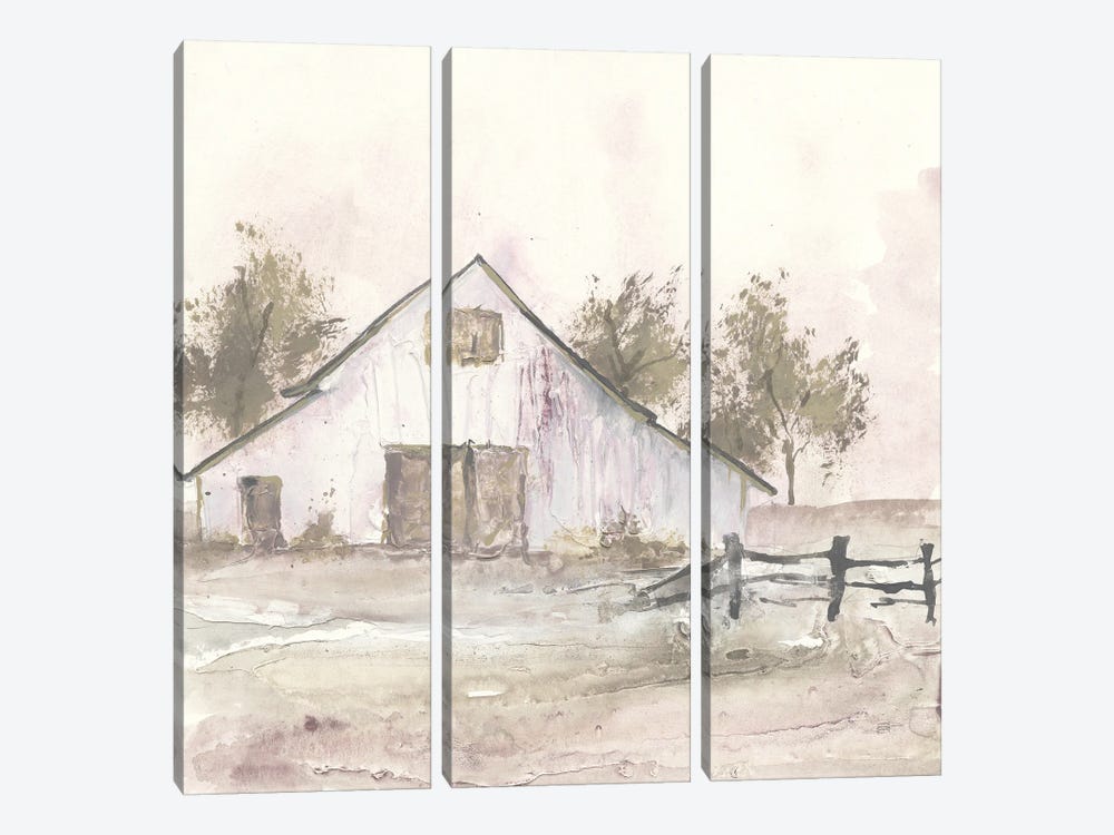 White Barn II by Chris Paschke 3-piece Canvas Print