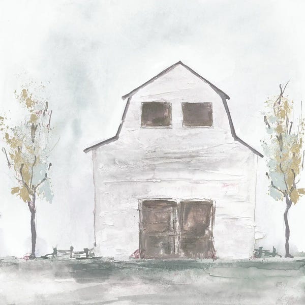 Barns: White Barn IV by Chris Paschke