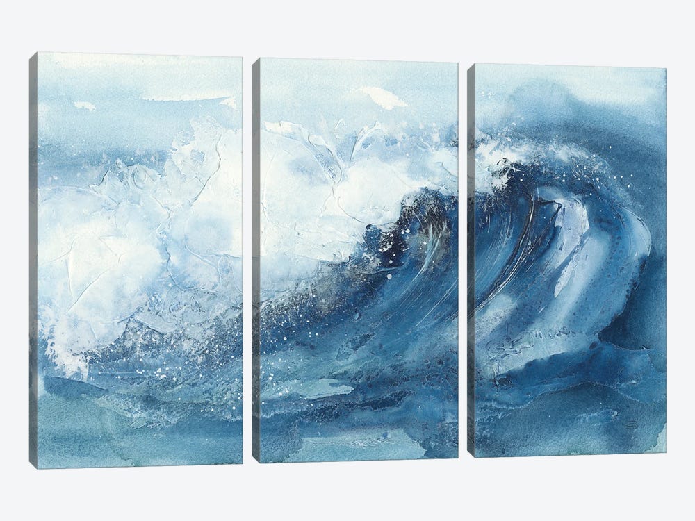 Waves V by Chris Paschke 3-piece Canvas Art Print