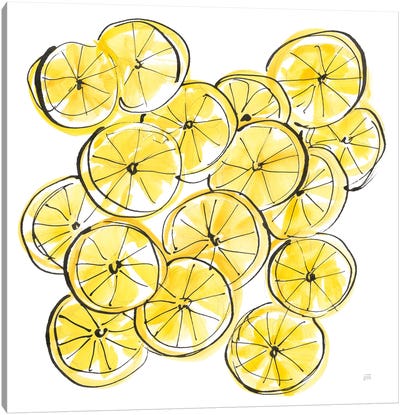 Cut Lemons III Canvas Art Print - Lemon & Lime Art