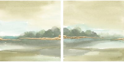 Gold Earth Diptych by Chris Paschke multi panel art