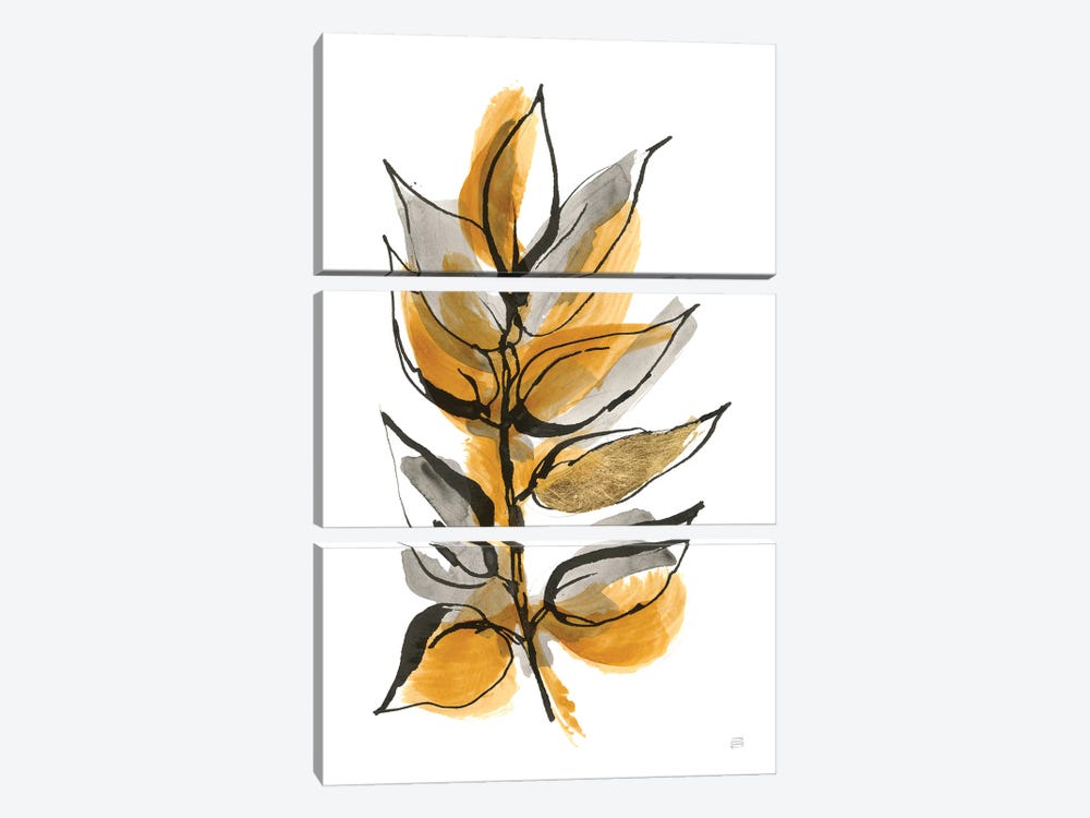 Amber Leaves I by Chris Paschke 3-piece Canvas Art Print