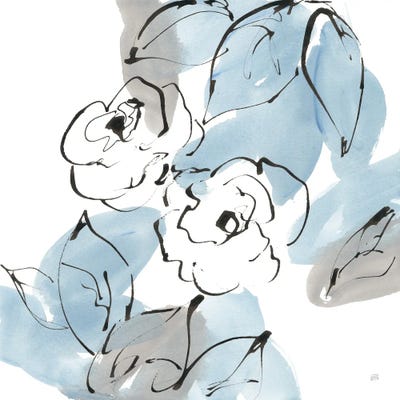 Blue Neutrals I by Chris Paschke framed canvas print