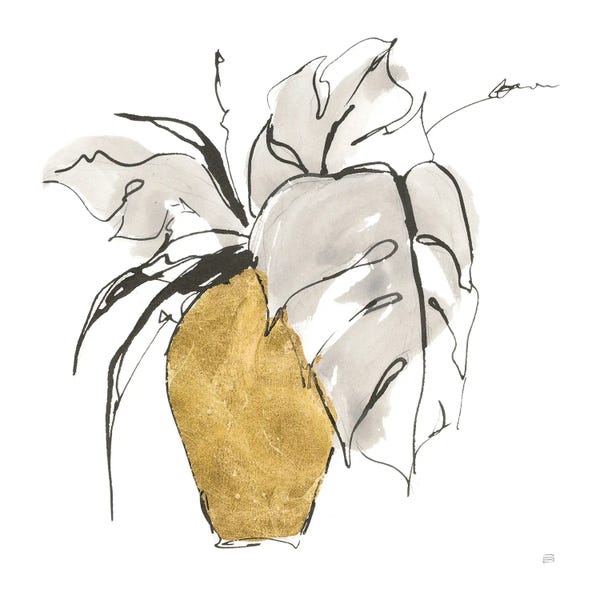 Glam Bedroom: Delicate Gilded Vase III by Chris Paschke