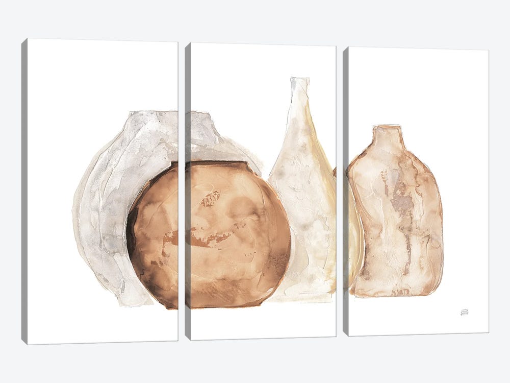 Neutral Vases IV by Chris Paschke 3-piece Canvas Artwork