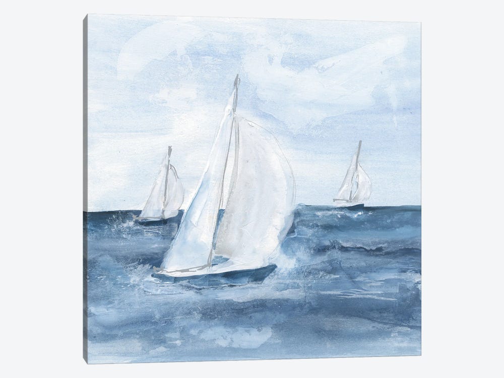 Sailboats V by Chris Paschke 1-piece Canvas Artwork