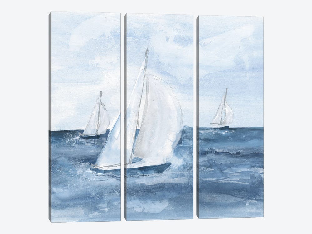 Sailboats V by Chris Paschke 3-piece Canvas Art