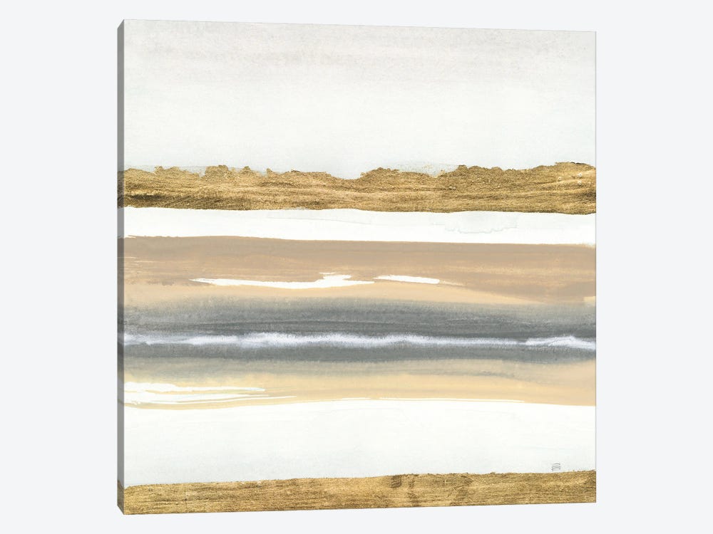 Gold and Gray Sand IV by Chris Paschke 1-piece Canvas Artwork
