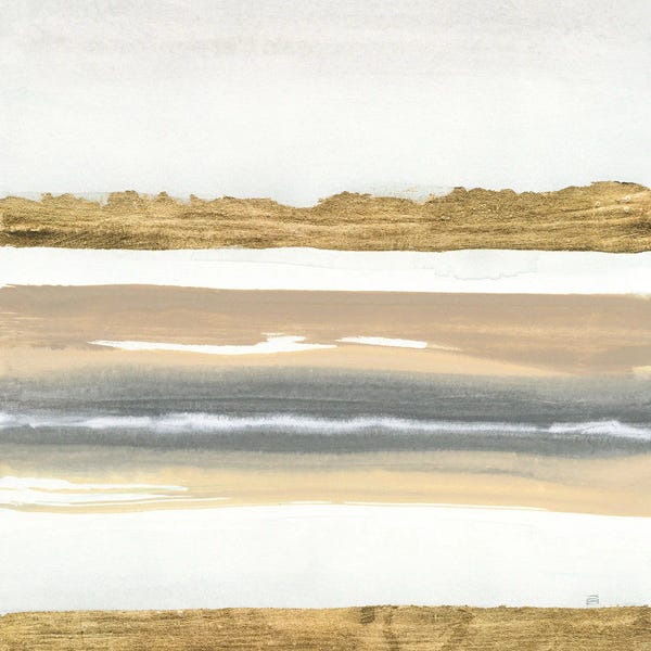 Gold & White: Gold and Gray Sand IV by Chris Paschke