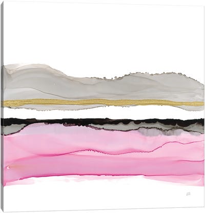 Iced Sherbetscape II Canvas Art Print - Gray & Pink Art