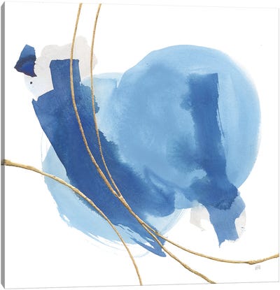 Serenity Mirage I Canvas Art Print - Blue Abstract Art
