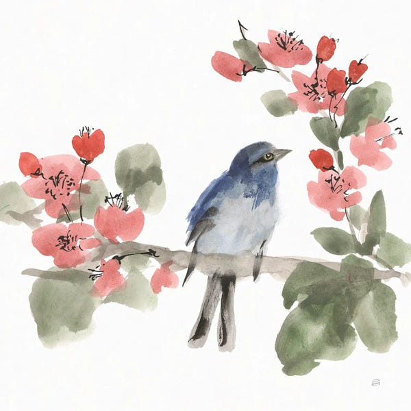 Fine Art Print: Bird and Blossoms I by Chris Paschke