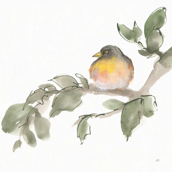 Fine Art Print: Bird and Leaves IV by Chris Paschke
