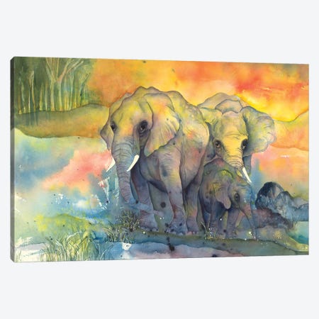 Elephants Canvas Print #CPA3} by Chris Paschke Canvas Artwork