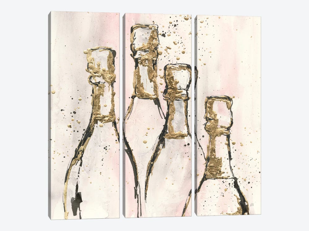 Champagne Is Grand II by Chris Paschke 3-piece Canvas Art Print