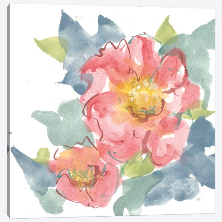 Peony in the Pink II on White Canvas Print #CPA87} by Chris Paschke Canvas Artwork