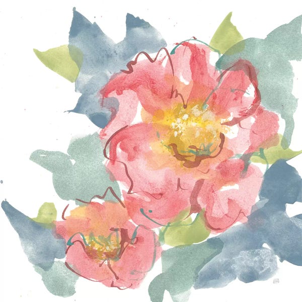 Chris Paschke: Peony in the Pink II on White by Chris Paschke