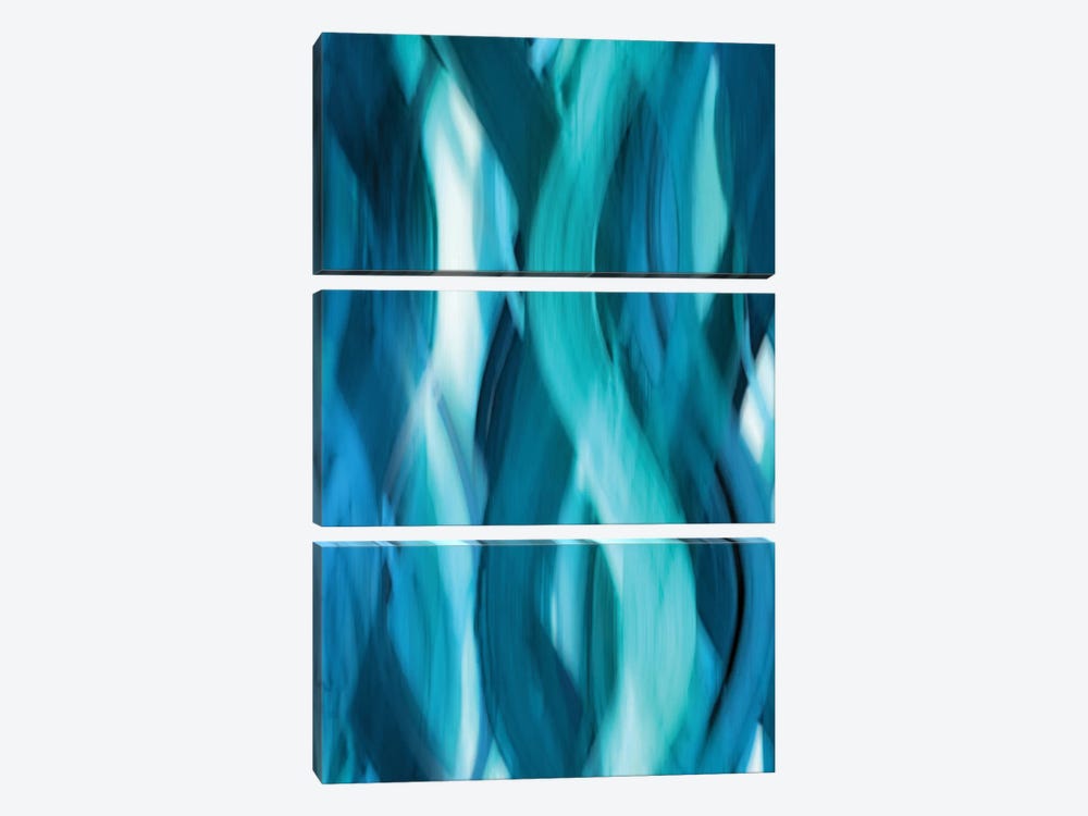 Aqua Flow 3-piece Canvas Art Print