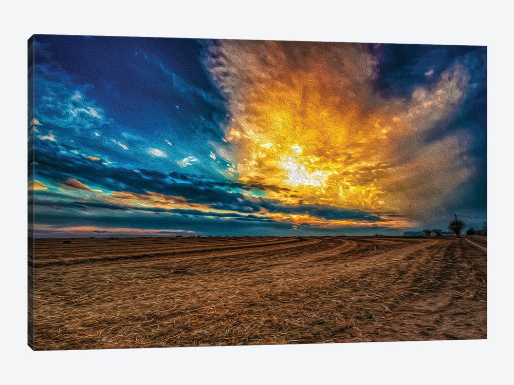 Post Harvest Sunset by Christopher Thomas 1-piece Canvas Wall Art