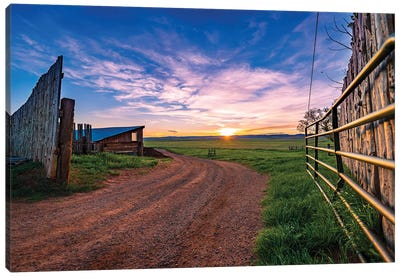 Wyoming Ranchland Sunrise Canvas Art Print - Christopher Thomas
