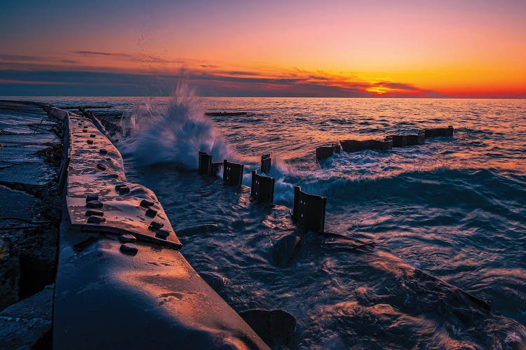 Sunset On The Shores Of Lake Michigan