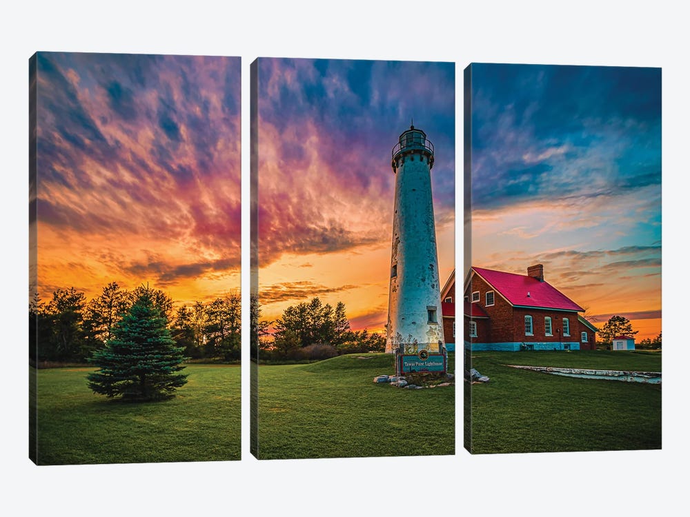 Tawas Point Sunset by Christopher Thomas 3-piece Art Print