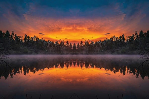 Lake Sunrises & Sunsets: Diamond Lake Mirrored Sunset by Christopher Thomas