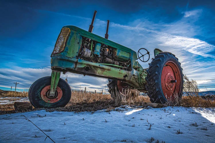 Vintage Oliver Tractor In Winter by Christopher Thomas wall art