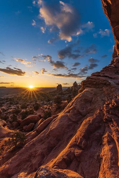 Adventure Seeker: Arches North Window Sunrise by Christopher Thomas