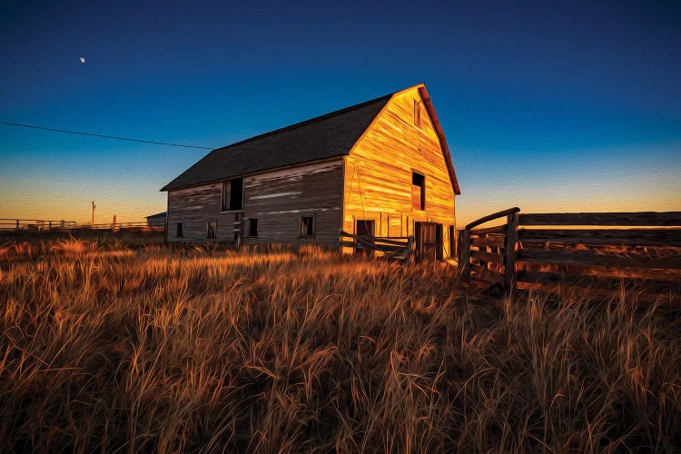 Barnyard Sunset by Christopher Thomas wall art