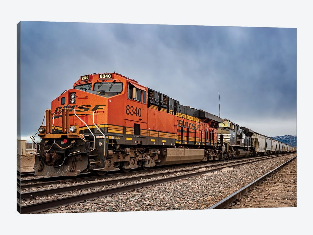 BNSF Engines At Rest by Christopher Thomas 1-piece Canvas Art