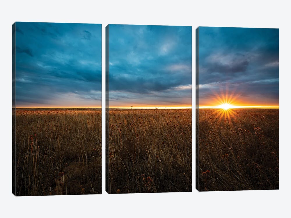 Colorado Plains Sunset by Christopher Thomas 3-piece Canvas Art