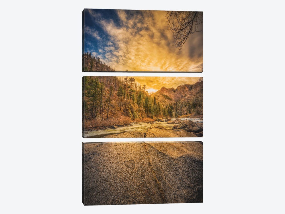 Golden Canyon Glow by Christopher Thomas 3-piece Canvas Art