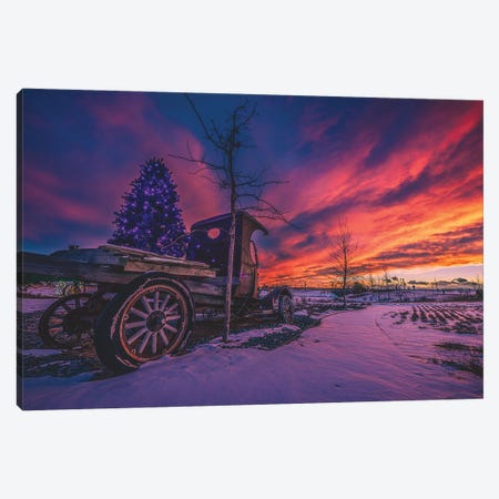 Festive Ford Truck Sunset Canvas Print #CPH53} by Christopher Thomas Canvas Print