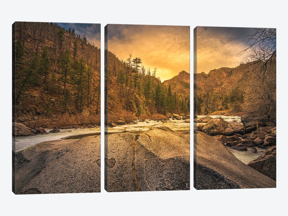Golden Canyon Glow II by Christopher Thomas 3-piece Canvas Artwork