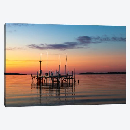 Grand Traverse - East Bay Sunset Canvas Print #CPH69} by Christopher Thomas Canvas Art