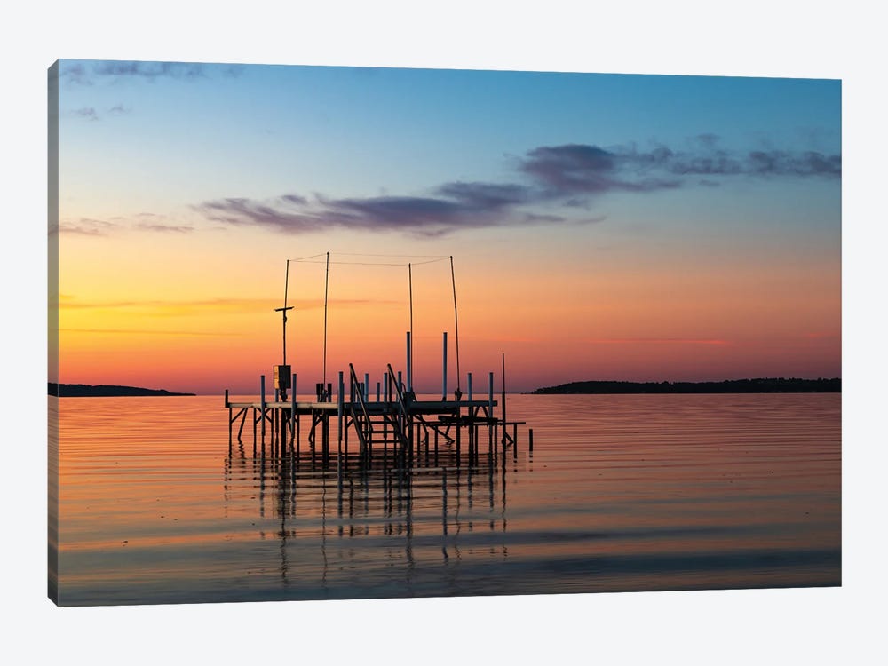 Grand Traverse - East Bay Sunset by Christopher Thomas 1-piece Canvas Print