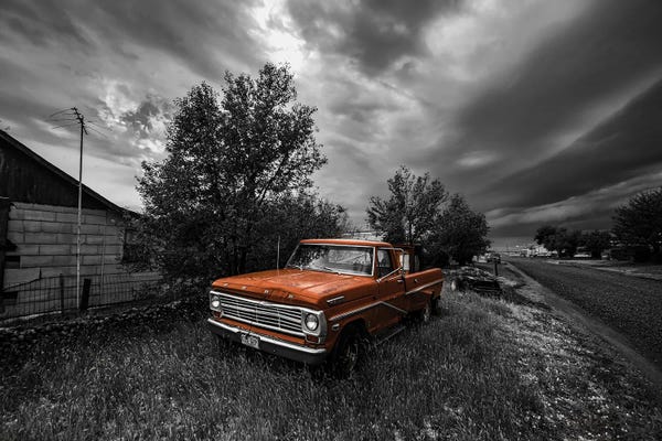 Automobiles: Ol' Red Ford Truck by Christopher Thomas