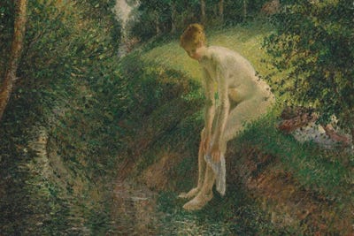 Bather In The Woods by Camille Pissarro canvas print