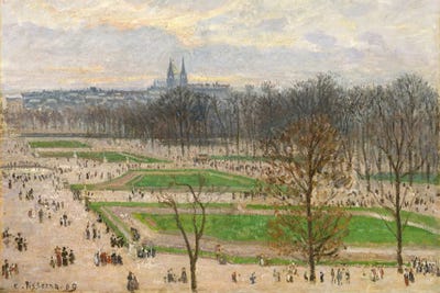 The Garden Of The Tuileries On A Winter Afternoon by Camille Pissarro canvas print
