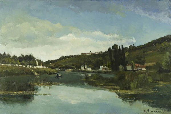 Camille Pissarro: The Marne At Chennevières by Camille Pissarro