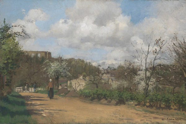 Camille Pissarro: View From Louveciennes by Camille Pissarro
