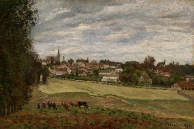 View Of The Village Of Marly-Le-Roi, 1870 by Camille Pissarro canvas print