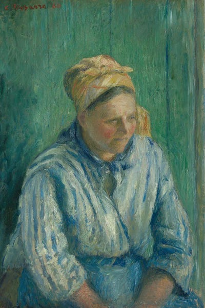 Washerwoman, Study by Camille Pissarro canvas print