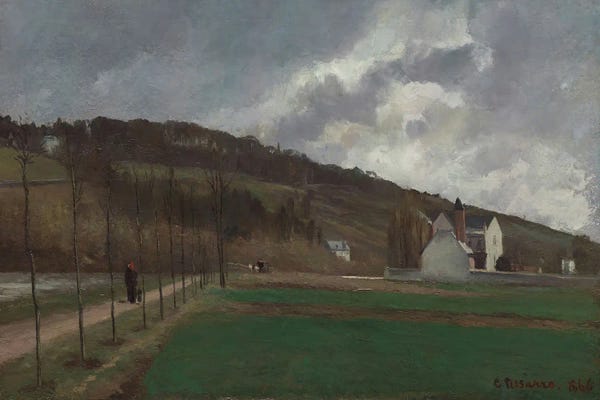 Camille Pissarro: Banks Of The Marne In Winter by Camille Pissarro