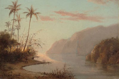 Cove With Palm Trees by Camille Pissarro canvas print