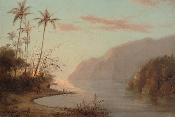 Camille Pissarro: Cove With Palm Trees by Camille Pissarro