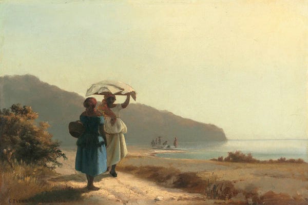Two Women Talking By The Sea, St. Thomas