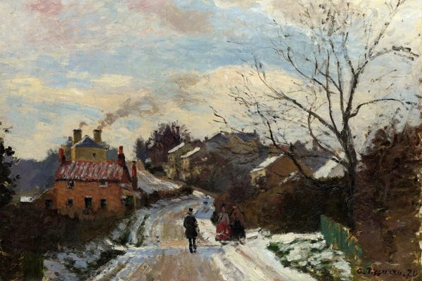 Camille Pissarro: Fox Hill, Upper Norwood (1870) by Camille Pissarro