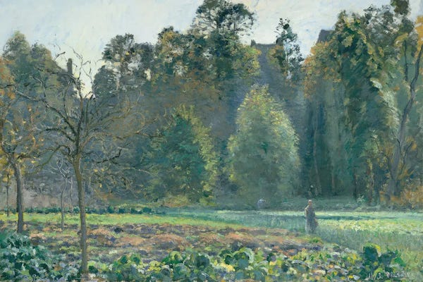 Camille Pissarro: The Cabbage Field, Pontoise by Camille Pissarro